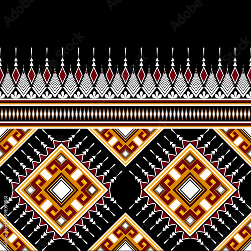 Tribal ethnic vector pattern.Designs for fabric and printing.Geometric ethnic pattern embroidery design for background or wallpaper and clothing.