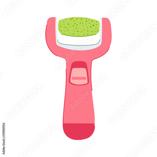 heel callus remover cartoon vector illustration