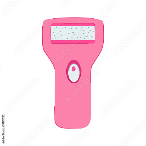 female callus remover cartoon vector illustration