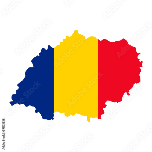 Nord Vest development region map, region of Romania. Vector illustration.