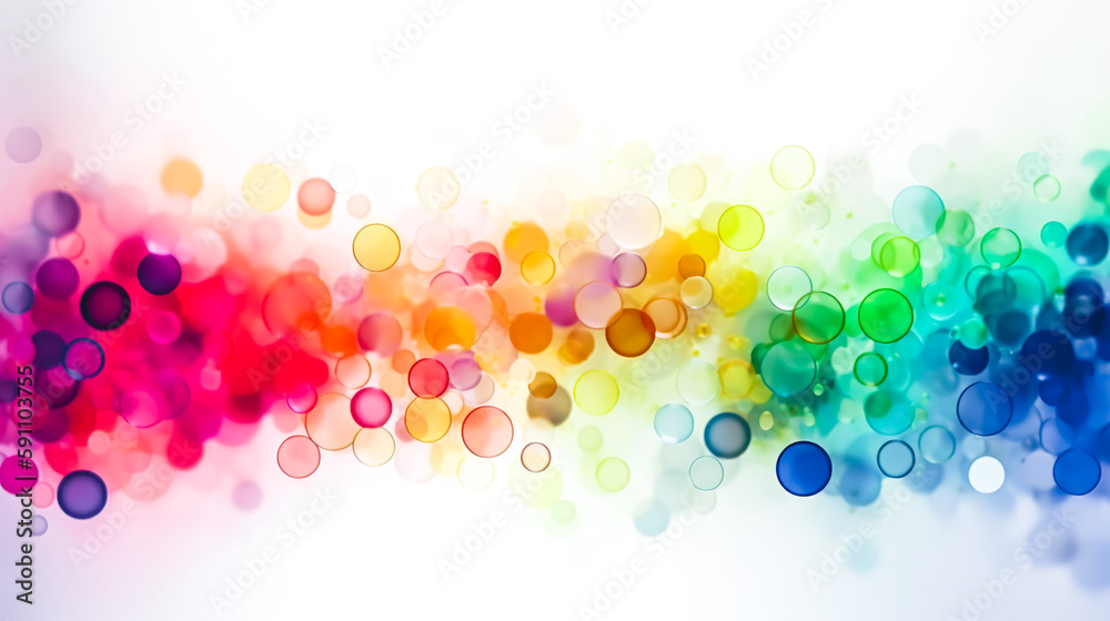 Abstract background with paints of different colors, generative AI.
