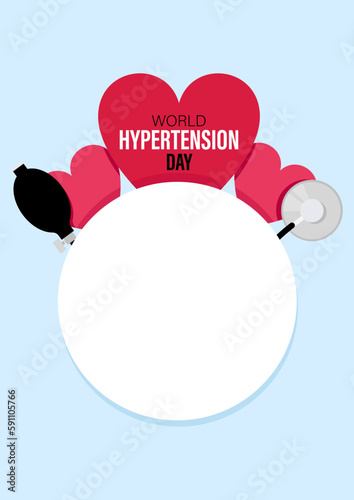 Heart and stethoscope for world hypertension day