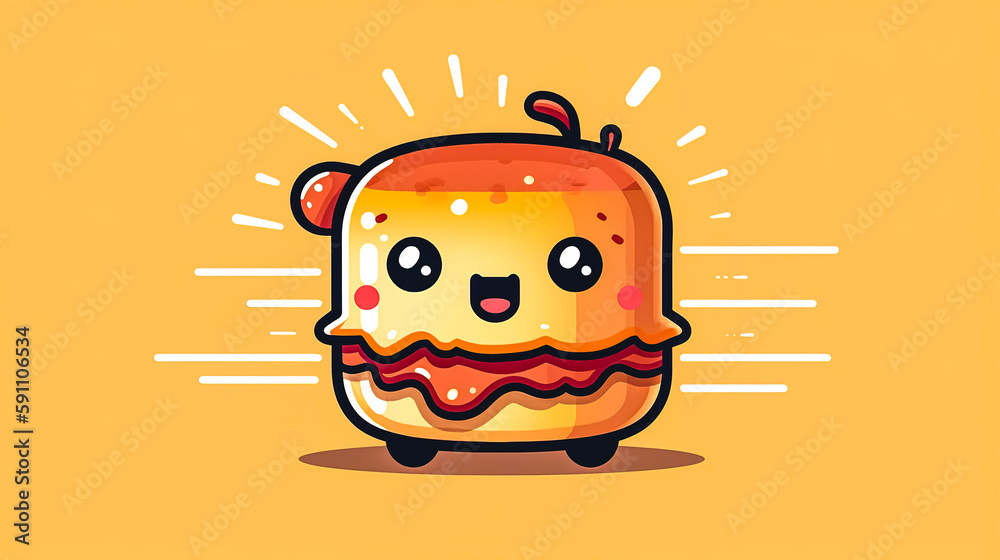Cartoon funny character with a smile, generative AI. Cartoon funny character with a smile, generative AI.