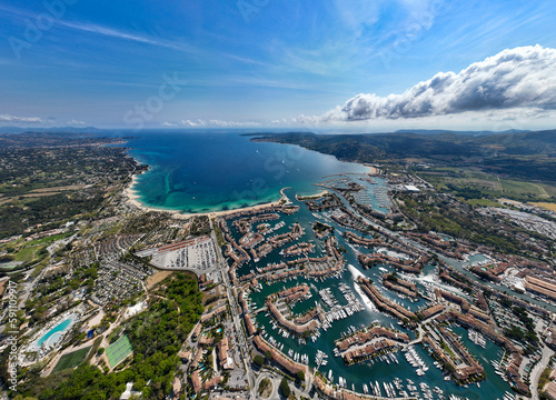 Drone flight over Grimaud in the Bay of Saint Tropez