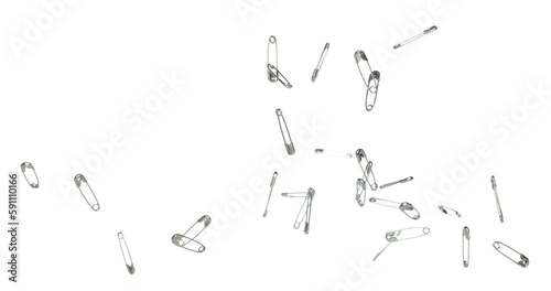 Safety Pin brooch pour fall down, explosion in air Fototapet