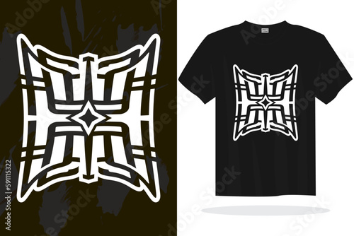 Modern t shirt design vector template with random graphics