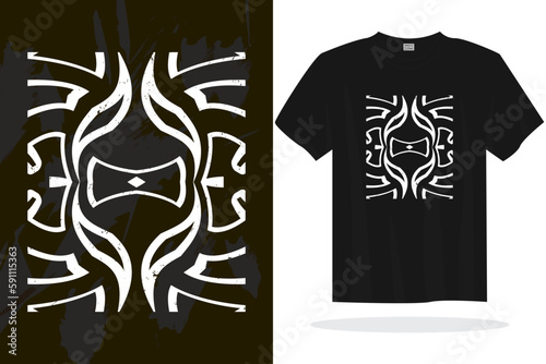 Modern t shirt design vector template with random graphics