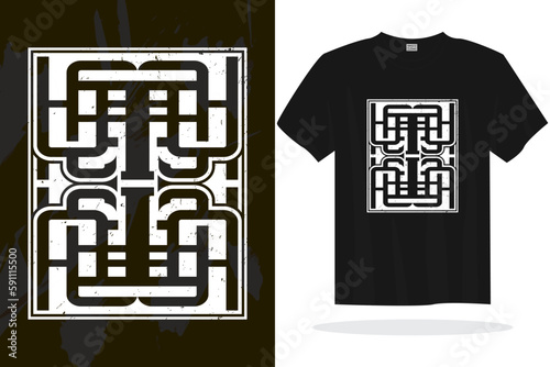 Modern t shirt design vector template with random graphics