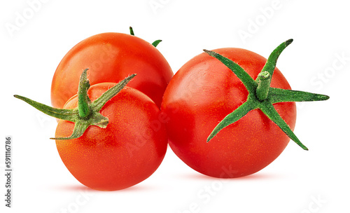 Three fresh red tomato