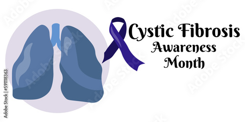 Cystic Fibrosis Awareness Month, health theme horizontal banner