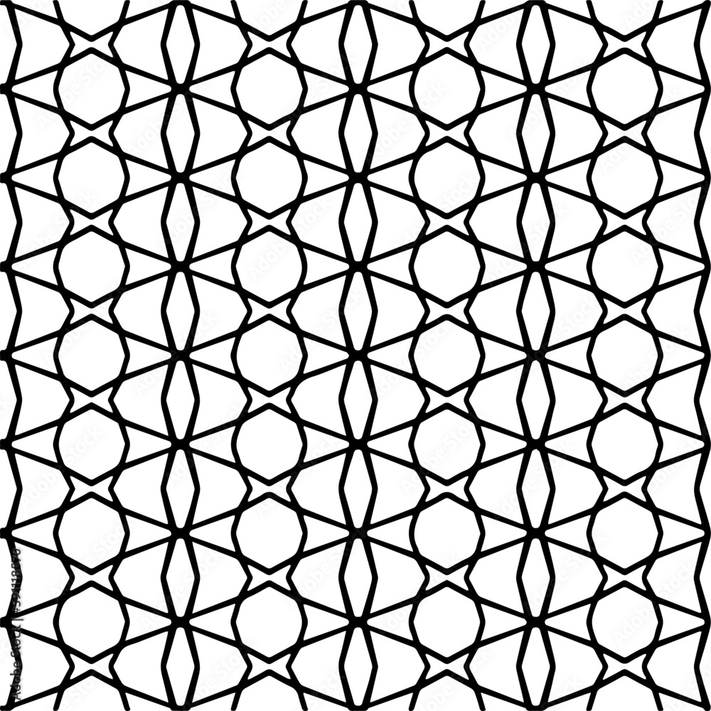 Fototapeta premium Abstract background with repeat pattern . Black and white color. Unique geometric vector swatch. Perfect for site backdrop, wrapping paper, wallpaper, textile and surface design.