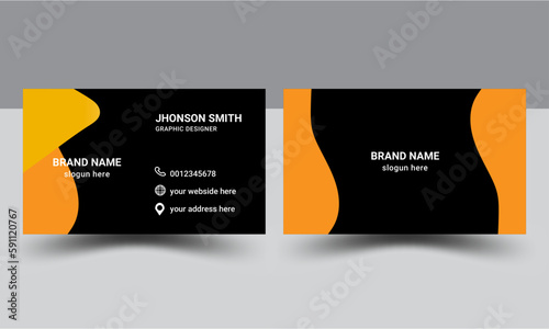 Modern business card template corporate postcard simple creative gradation clean vector design