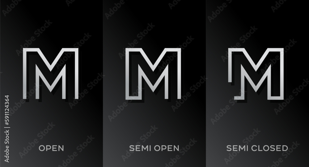 Set of letter M logo icon design template elements Set of letter M logo icon design template elements