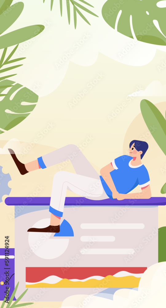 Business people working in flat vector concept operation hand drawn illustration
Business people working in flat vector concept operation hand drawn illustration