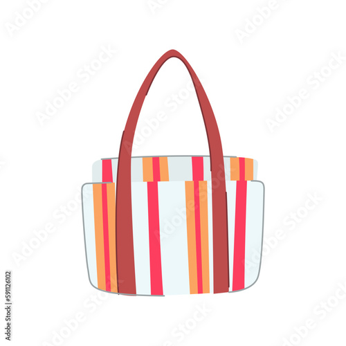 travel beach bag cartoon vector illustration