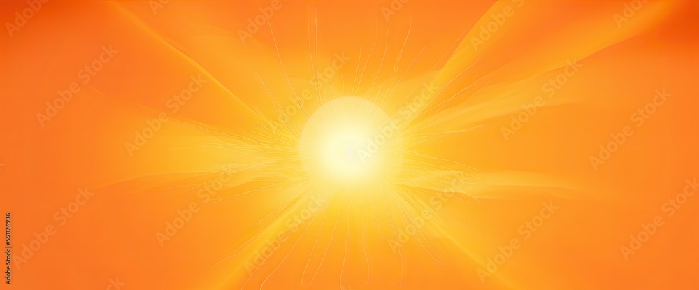 Obraz premium Hot sunset with a red sun on the background in the summer. Generative AI