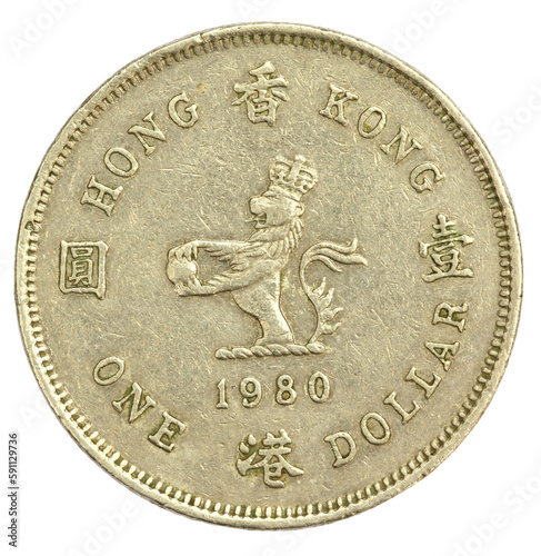 Photography Old One Hong Kong Dollar of 1980