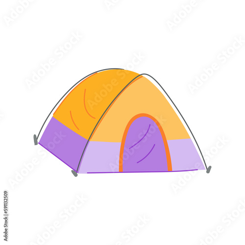 shelter tent camp cartoon vector illustration
