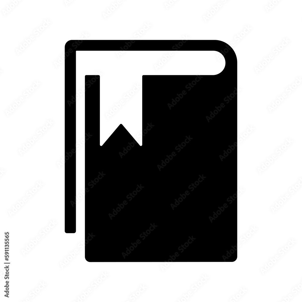 Book, bookmark icon. Book, bookmark icon.