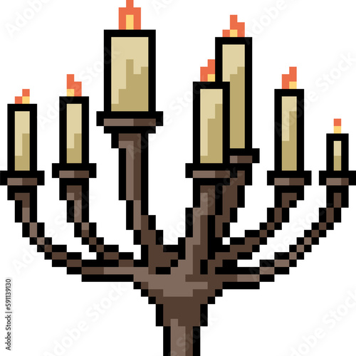 pixel art fancy complex candle