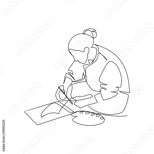 Artist vector illustration