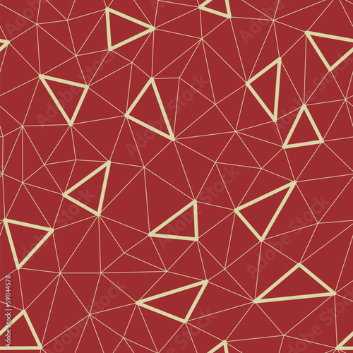 Lines grid structure with triangles vector background. Abstract grid seamless pattern with polygons mosaic.