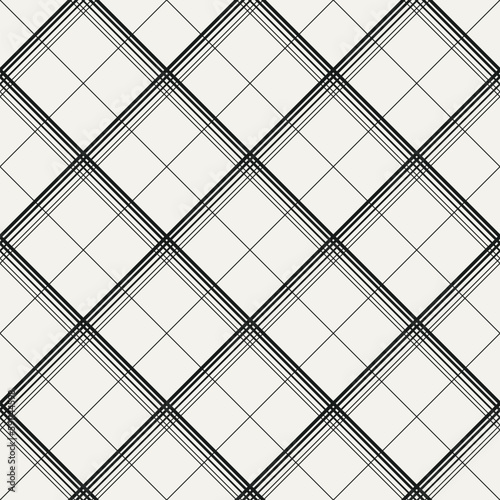 Scottish oblique cells seamless pattern on white vector background.