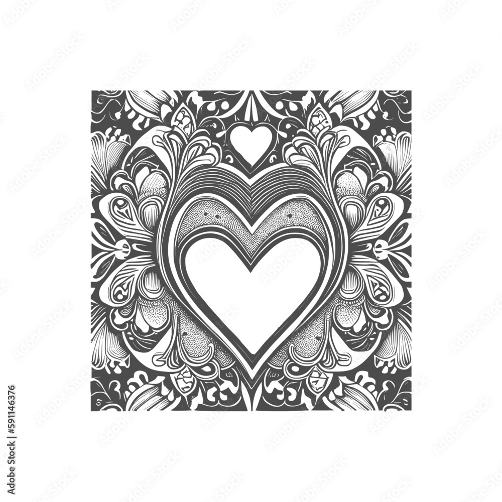 The heart-shaped frames ornate and floral elements are beautifully background for invitation card. The heart-shaped frames ornate and floral elements are beautifully background for invitation card.