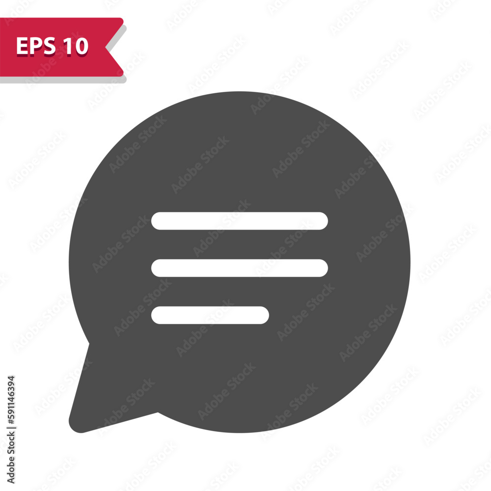 Chat Bubble Icon. Message, Comment, Speech Bubble