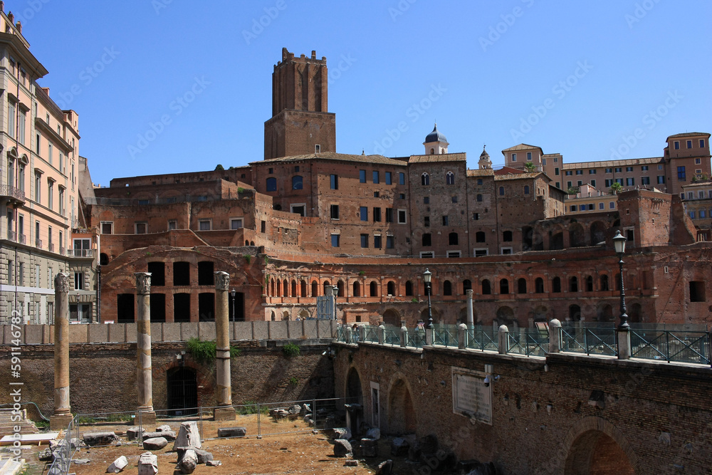 Archaeological excavations in the ancient city of Rome