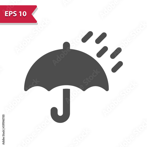 Umbrella, Rain Icon. Raining, Weather, Raindrop, Droplet
