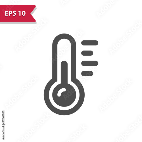 Thermometer Icon. Temperature, Weather, Heat, Cold