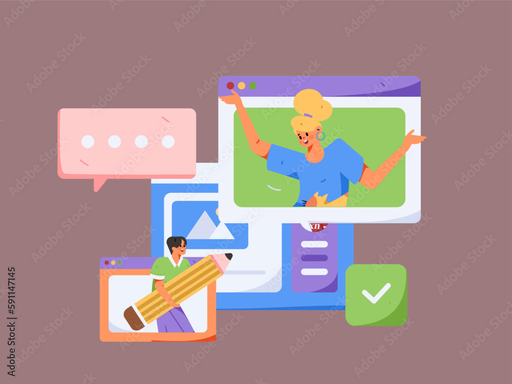 Business people working in flat vector concept operation hand drawn illustration
Business people working in flat vector concept operation hand drawn illustration
