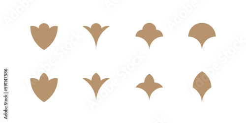 Islamic geometric elements for your project. Simple geometric shape in arabic style. Vector element for grid.