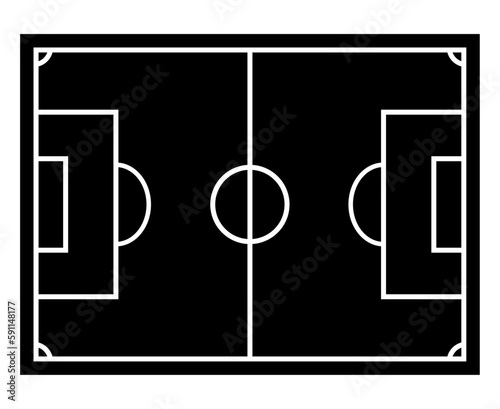 サッカー場のシルエット