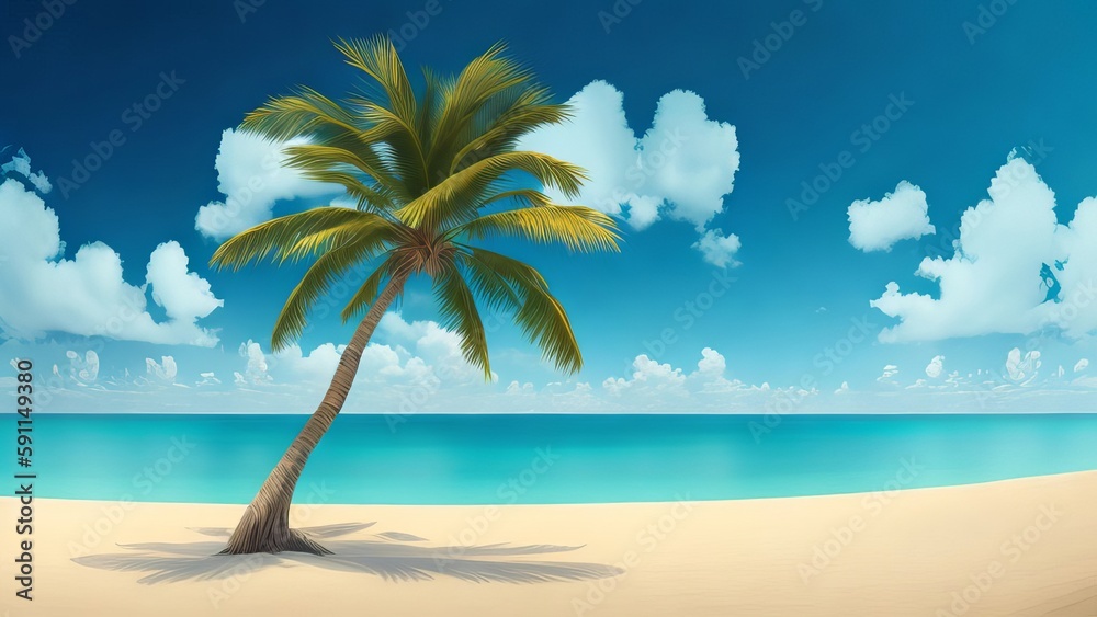 Fototapeta premium A Serene Escape to Tropical Tranquility. 