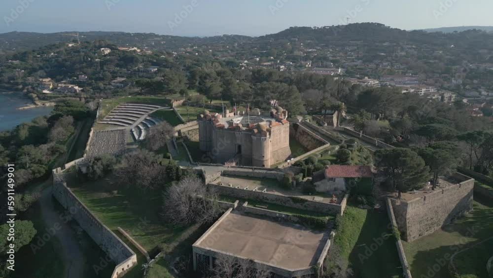 Castle in Saint-Tropez (Provence, France) - Aerial view Castle in Saint-Tropez (Provence, France) - Aerial view