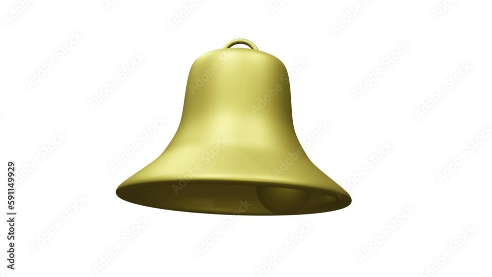 3D animation of notification bell. 4K UHD 3840x2160 seamless loop. 3D animation of notification bell. 4K UHD 3840x2160 seamless loop.