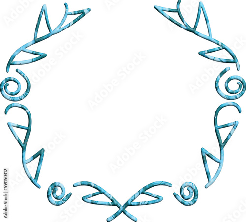 3D blue marble ceremonial frame