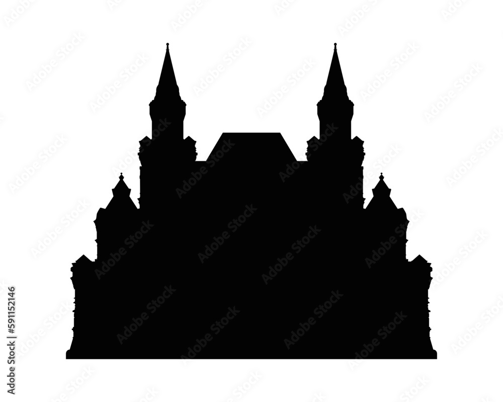 Silhouette of the Historical Museum in Moscow Silhouette of the Historical Museum in Moscow