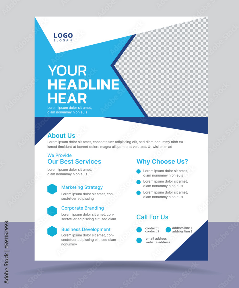 corporate business modern  flyer design template for infographics