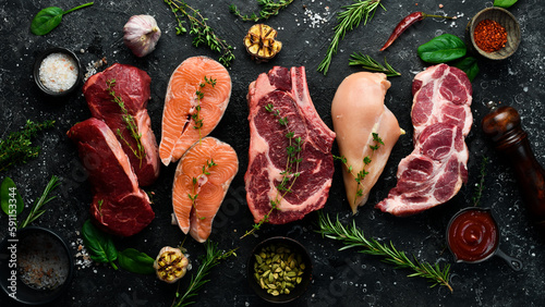 Photography Set of meat