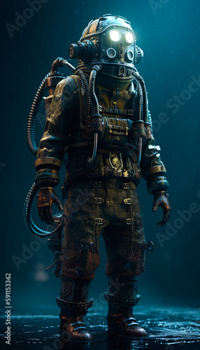 diesel punk scuba diver photo