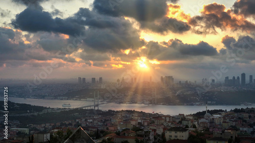 a view from istanbul bosphorus bridge