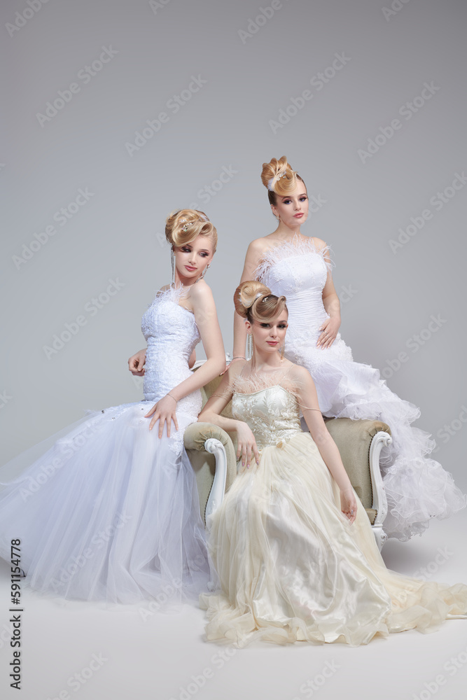 elegant blonde brides