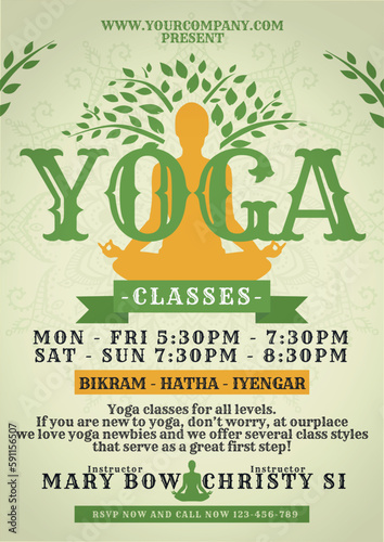 Yoga Classes Poster Template