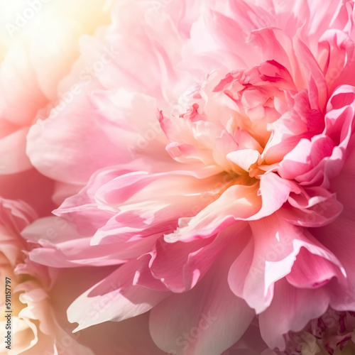 Beautiful pink peony flower background © digitizesc