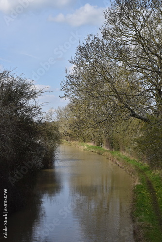 the walk along the oxford canal walk next to fenny Compton turnover bridge