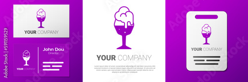Logotype Glass of beer icon isolated on white background. Logo design template element. Vector