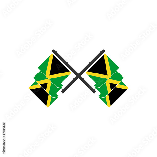 Jamaica flags icon set, Jamaica independence day icon set vector sign symbol